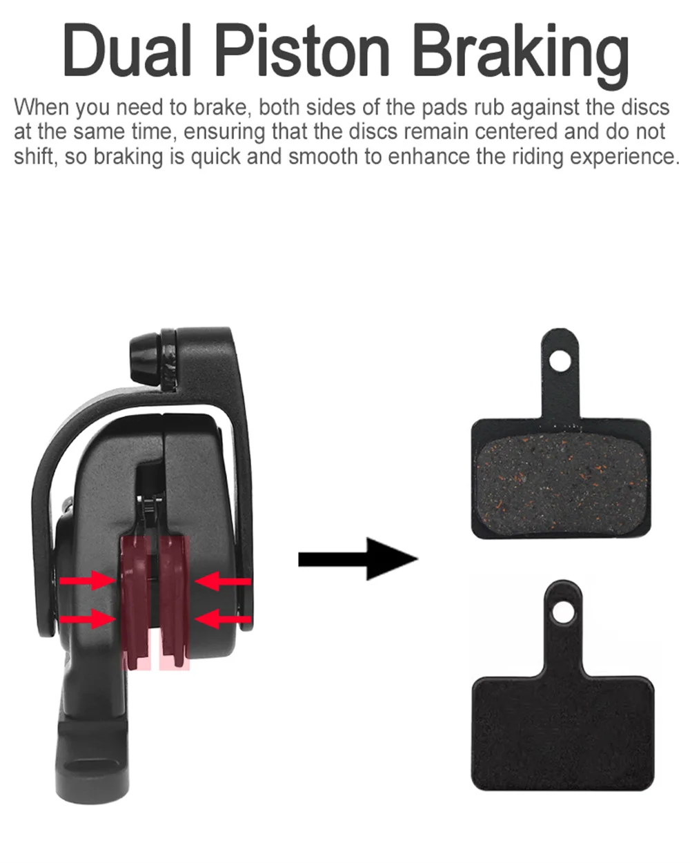 Description Picture 6 of itemZOOM DB700 Mechanical Caliper Road Bike Brakes for Racing Bicycle Disc Brake Caliper Piston Line Pull for Rotor 140/160mm