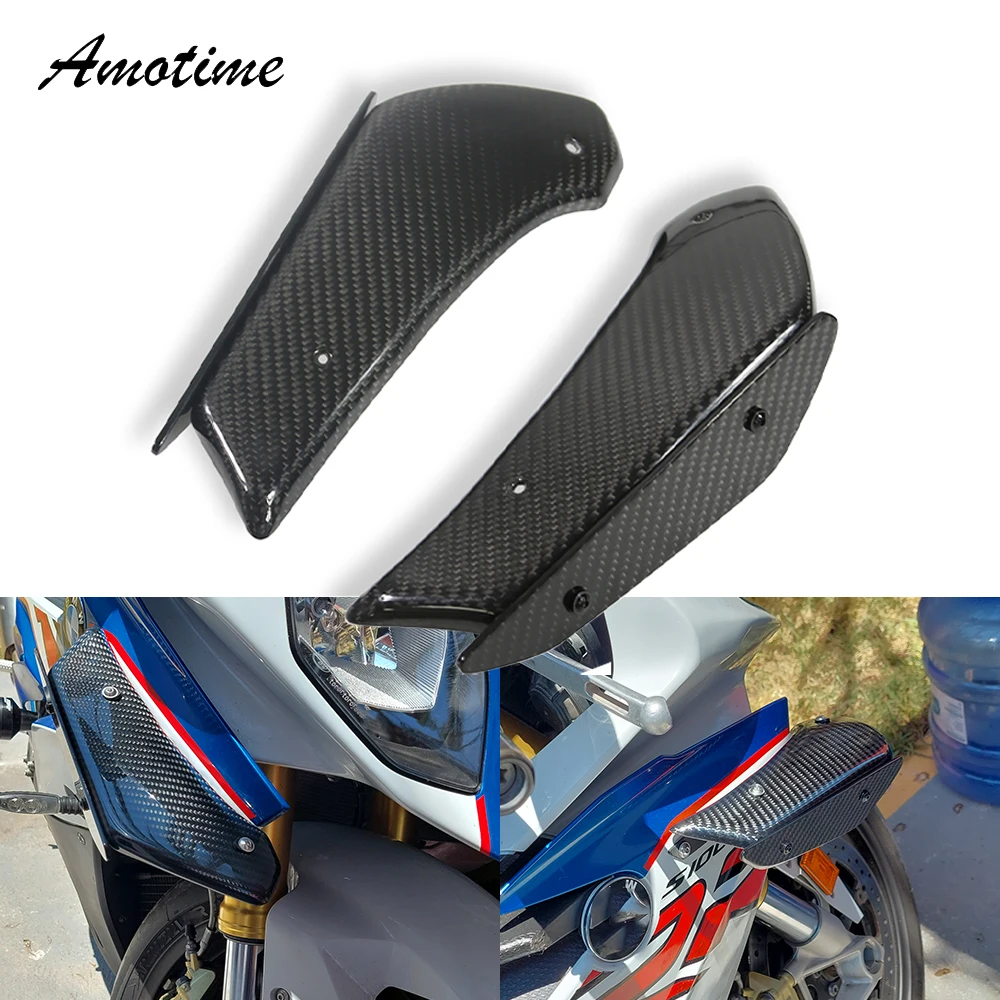 

Аксессуары для мотоциклов обтекатель панель чехол DOWNFORCE Спойлеры для BMW S1000RR 2010-2018 HP4 углеродное волокно