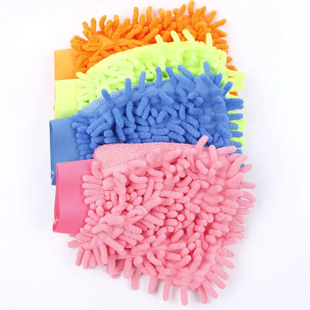 Tartós Szuper Mitt Mikroszálas Autó Ablak Mosás Tisztítószekrény Duster Törülköző Kesztyű 5 Színű Otthoni Kiegészítők Tisztítószerszám