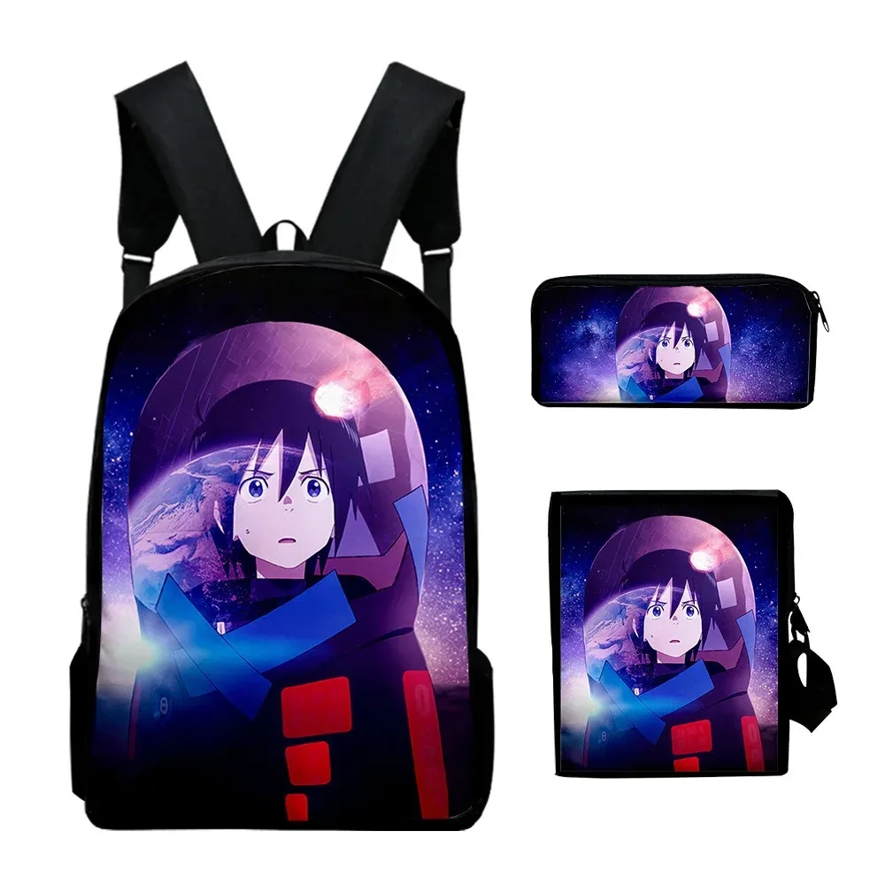 Harajuku Popular Cool Trese 3D Print Mochilas Escolares, Mochila Laptop, Inclinado Bolsa de Ombro, Lápis Caso, 3Pcs por Conjunto