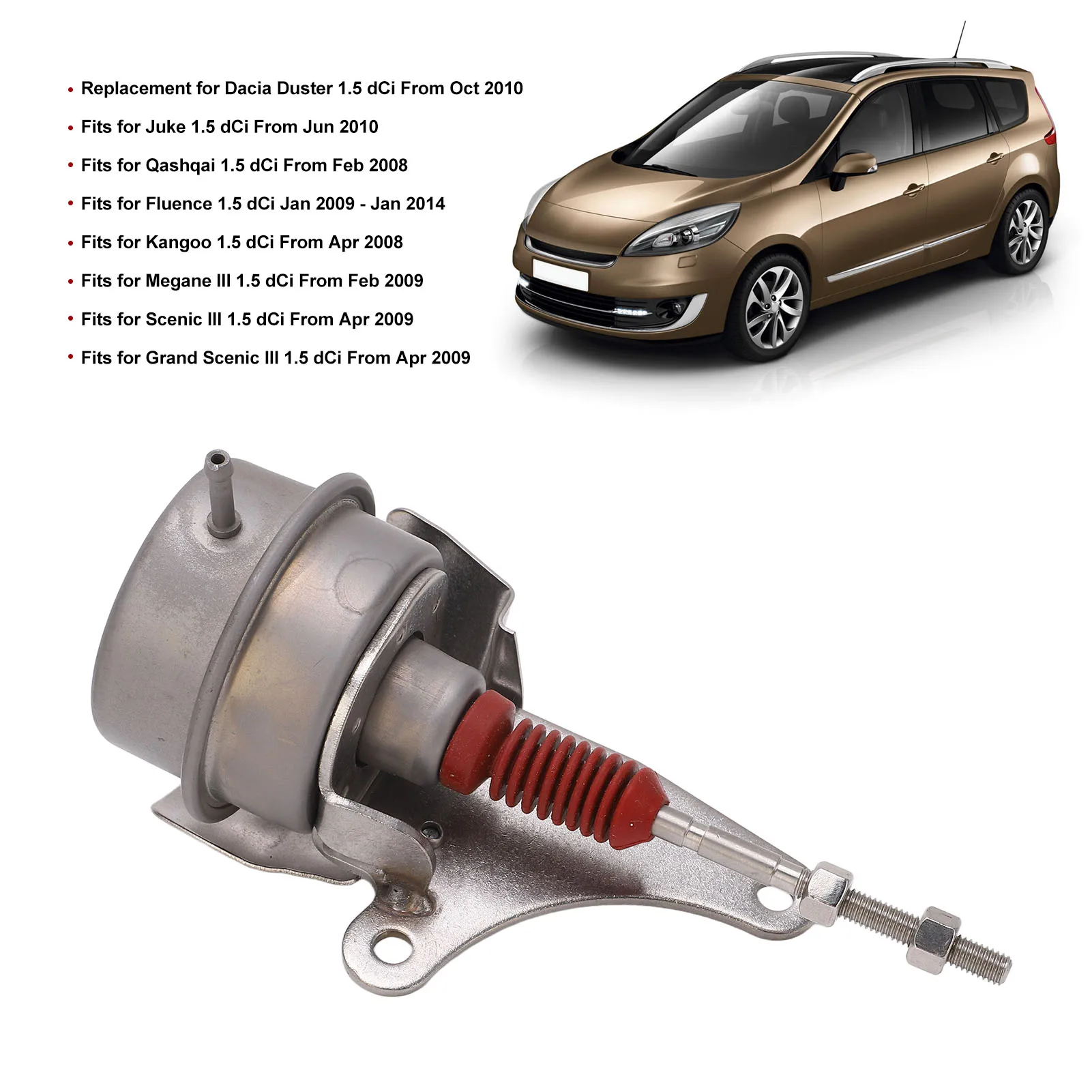 Car Turbo Wastegate Actuator 8200808701 Replacement For Dacia Duster 1.5 DCi 2010 and Later