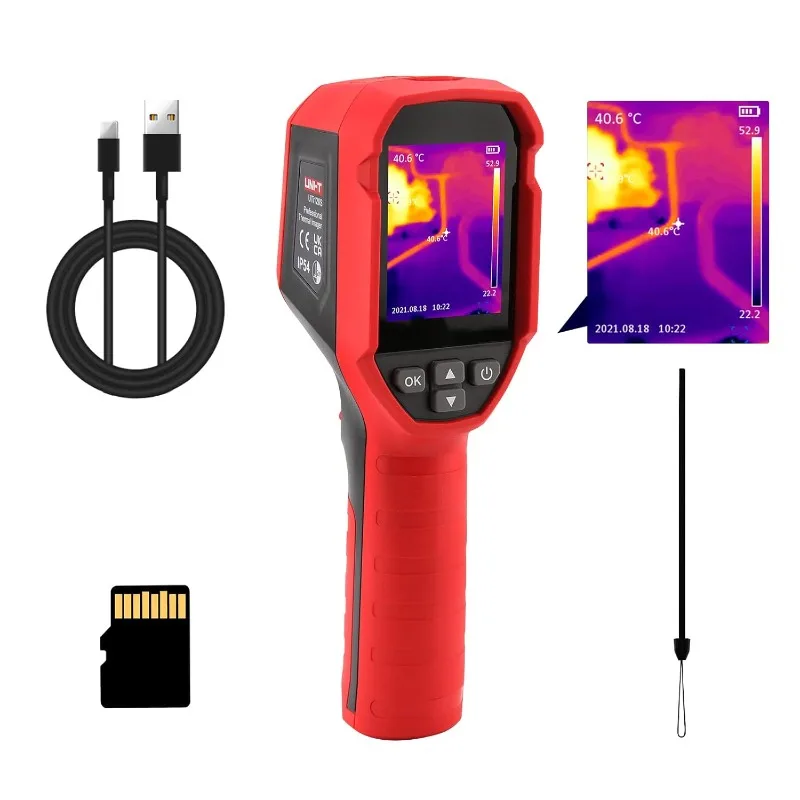 

UNI-T UTi120S Infrared Thermal Camera 120x90 IR Resolution Handheld Thermal Imaging Camera 10800 Pixel,Rechargeable 16GB MicroSD