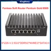 Firewall Router Intel U300 i3-1125G4 N100 8505 6xi226-V 2.5G DDR5 NVMe COM pfSense OPNsense ESXi Fanless Mini PC Case Computer 1