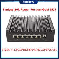 Firewall Router Intel U300 i3-1125G4 N100 8505 6xi226-V 2.5G DDR5 NVMe COM pfSense OPNsense ESXi Fanless Mini PC Case Computer 1