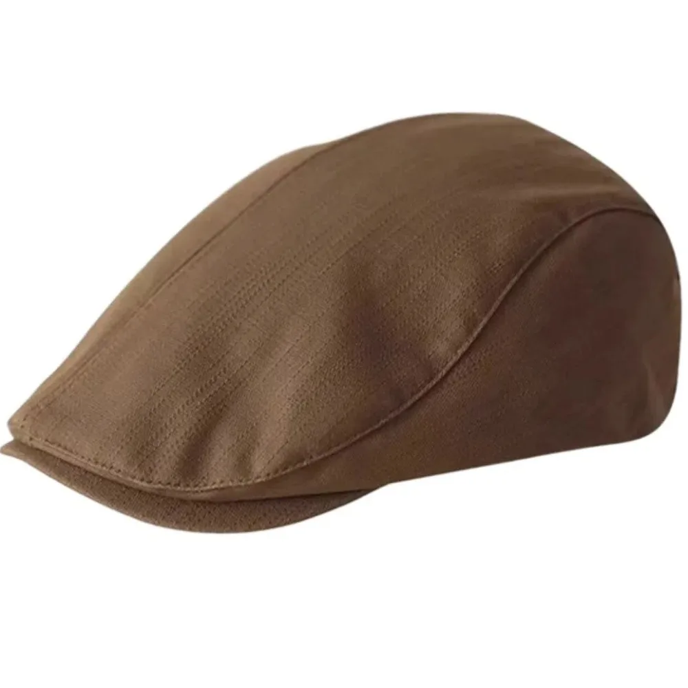 Idol Cotton British Beret Cap Retro Short Brim Forward Hat Sunshade Casquette Cloth Painter Cap Daily