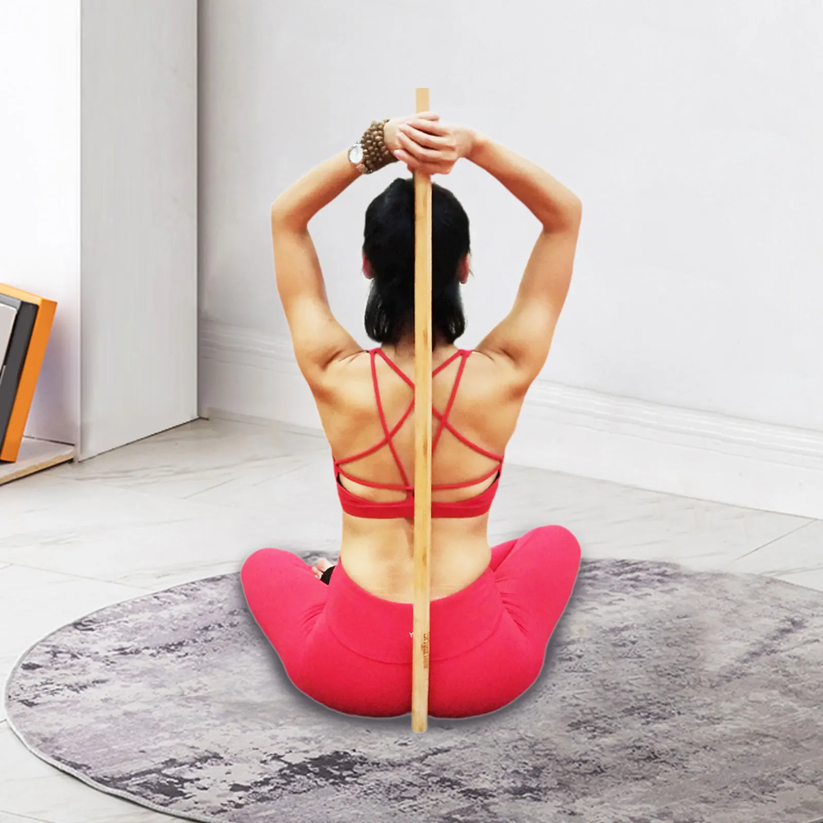 Yoga Stick Humpback Correction Stick Fitness Stretching Tool for Body Sculpting Bodybuilding Balance Strength Training Dance 2