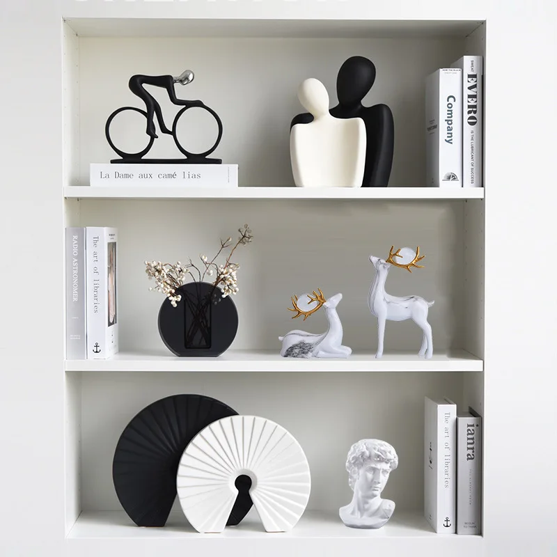 

Nordic modern creative abstract character decoration small ornaments home living room wine cabinet soft decoration creative room