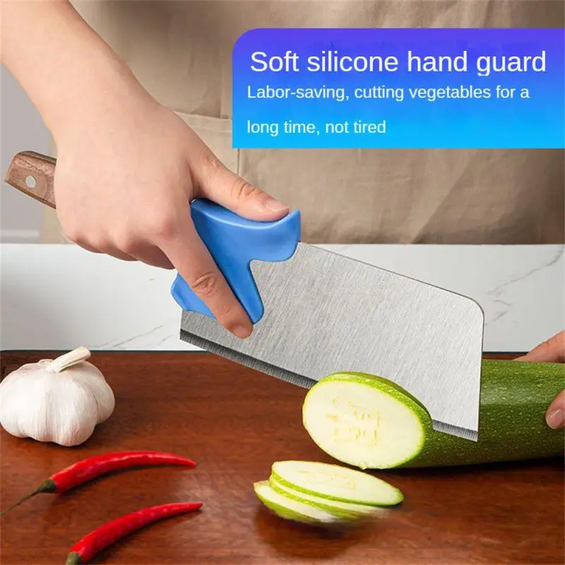 Juste de protection en silicone pour couteau de cuisine, artefact de  protection des mains arrière, couvercle de poignée de couteau, gadgets de  cuisine