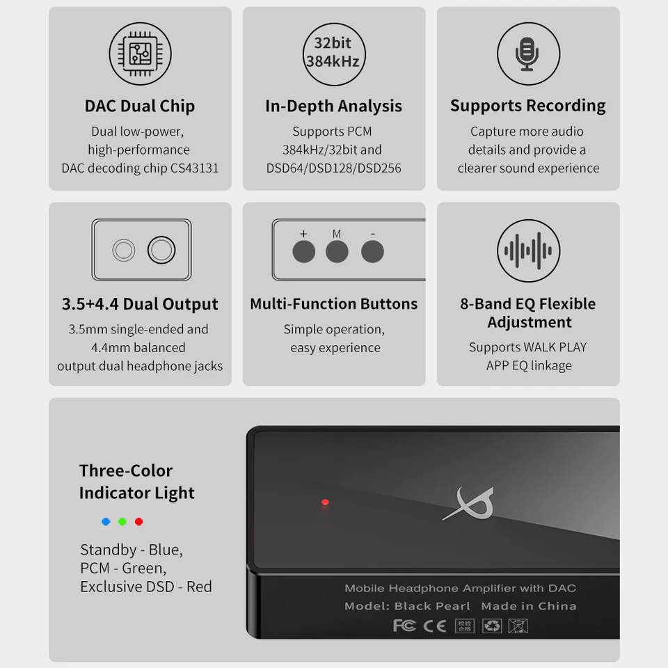 TRN shell BlackPerl　有線イヤホン DAC 美品　セット TRN Black Pearl DAC Hi-Fi DAC/アンプチップ イヤホンアンプ