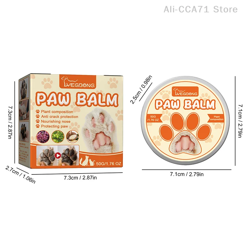 Pet Paw Balm Cat Dog Moisturizing Claw Cream Prevent Cracking Noses Paws Moisturizer Cream Dog Nose Snout Soother Pet Supplies