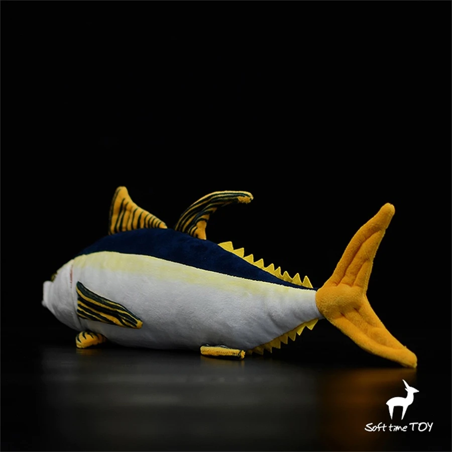 Yellow Fin Tuna High Fidelity Anime Cute Plushie Allison Tuna Fish Plush Toys Lifelike Animals Simulation Stuffed Doll Kawai Toy 3