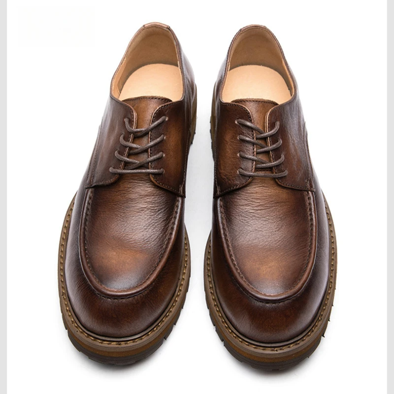 Genuine Leather Mens Casual Business Shoes Luxury Handmade Quality Fashion British Style Wedding Oxfords Social Shoes Male