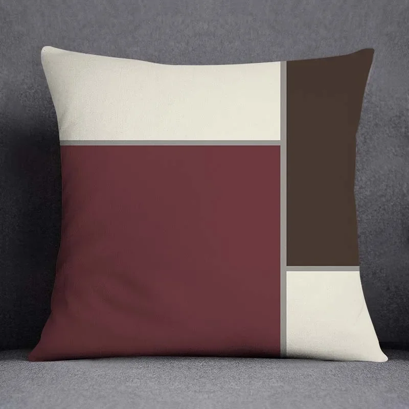 Calm Geometric Color Pillowcase Home Decor Gift  Square   Office  Cushion Cover 45x45
