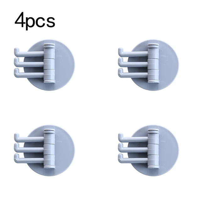 Branch Rotatable Seamless Adhesive Hook Strong Bearing Stick Hook Kitchen Wall Hanger Bathroom Kitchen supplies Hooks