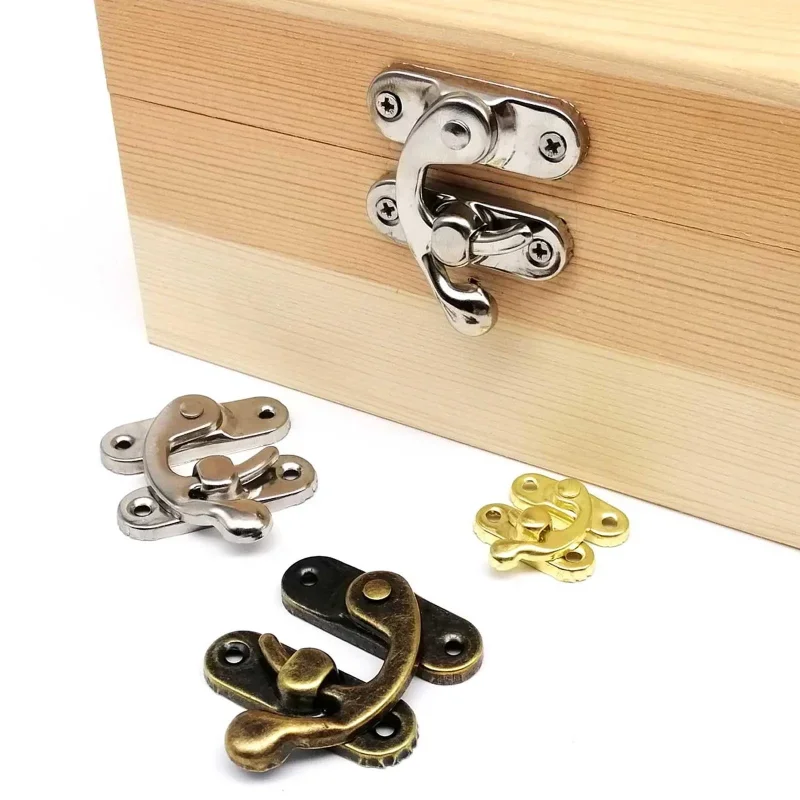 Furniture Hardware Toggle Latches Jewelry Box Hasp Decorative Latches Leather Bag Handbag Suitcase Hasp Hook Lock Closure Jewelry Chest Gift Wine Wooden Box Case Toggle Latch 3 Size Color with Screw