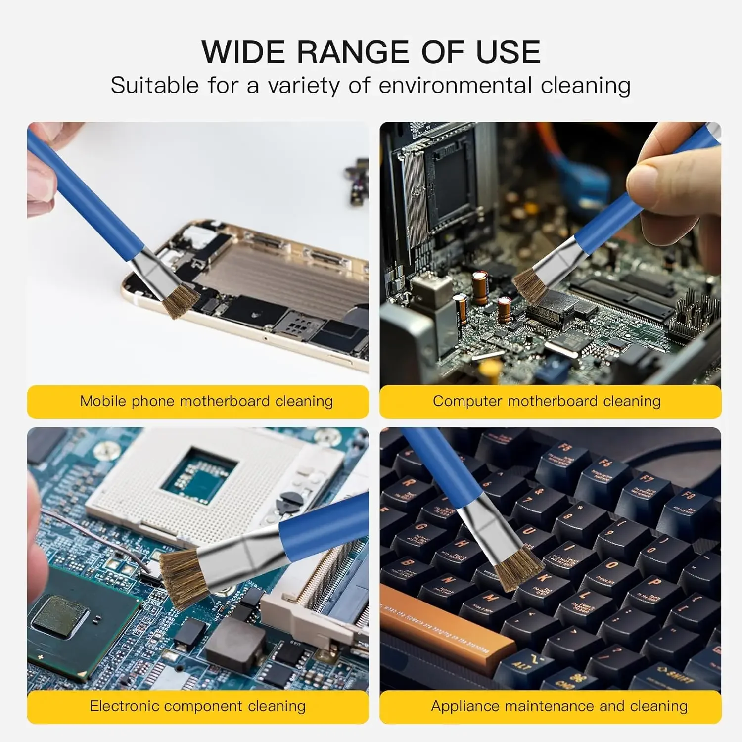 1/10pcs Motherboard Safe Brush Double Head Anti-Static Computer ESD CPU PCB Cleaning Brush for Mobile Phone Repair Tool Kits