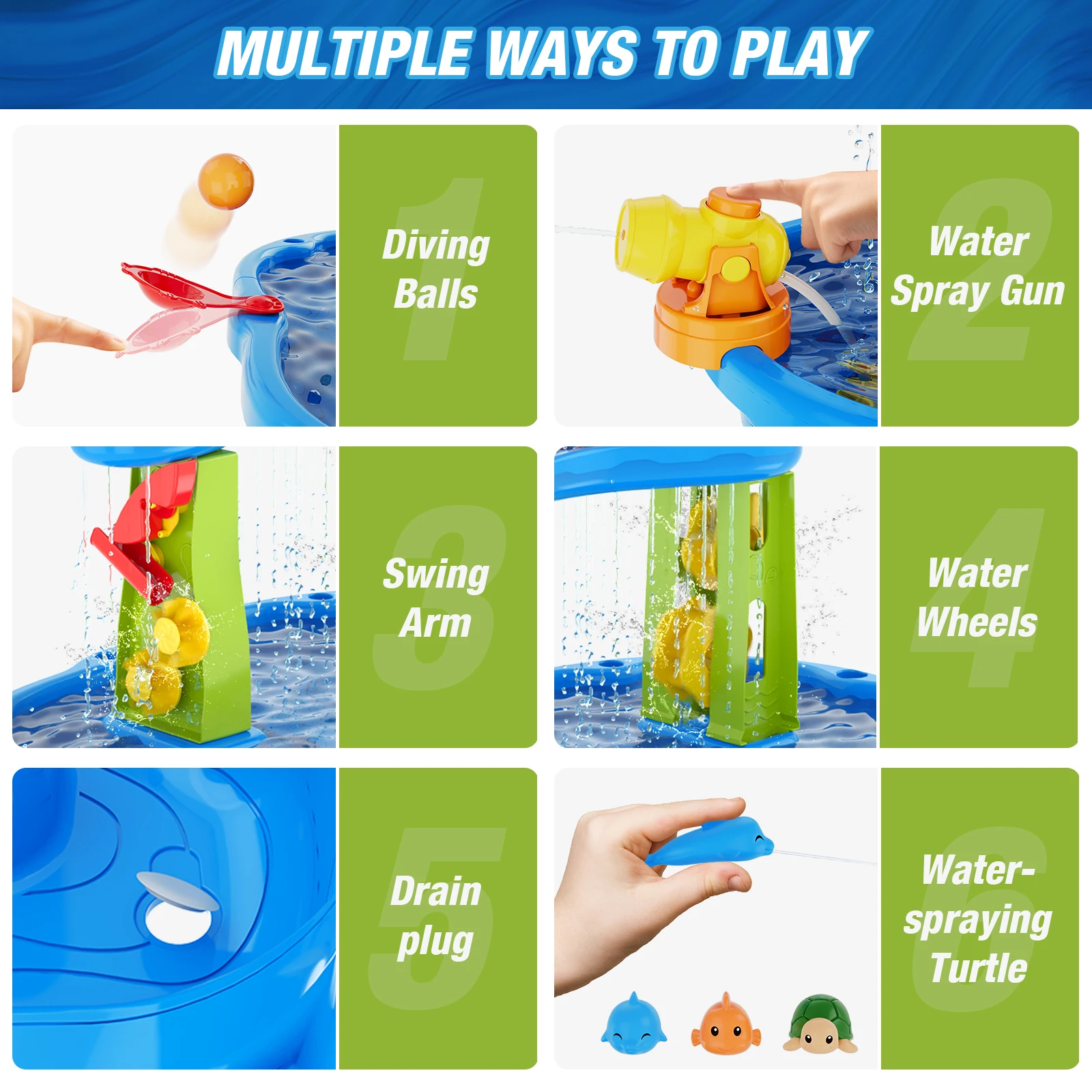 Kids Sand Water Table Children's Beach Toys Outdoor Garden Bunker Set Summer Beach Children DIY Parent-child Interactive Toy 3
