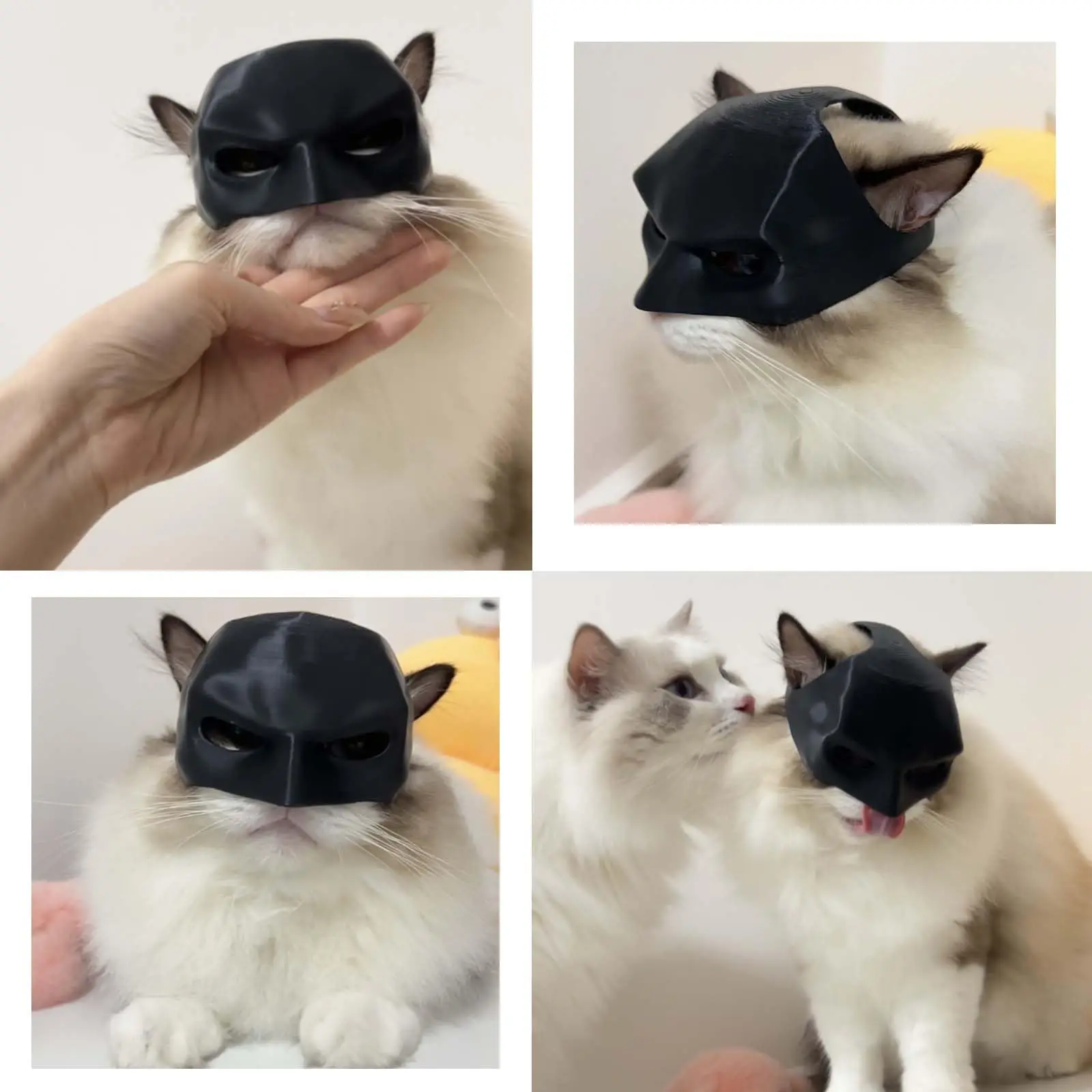 KUMSODE Máscara De Gato Para Gatos, Máscara De Murciélago 3D, Disfraz De Batman, Disfraz De Fiesta De Halloween