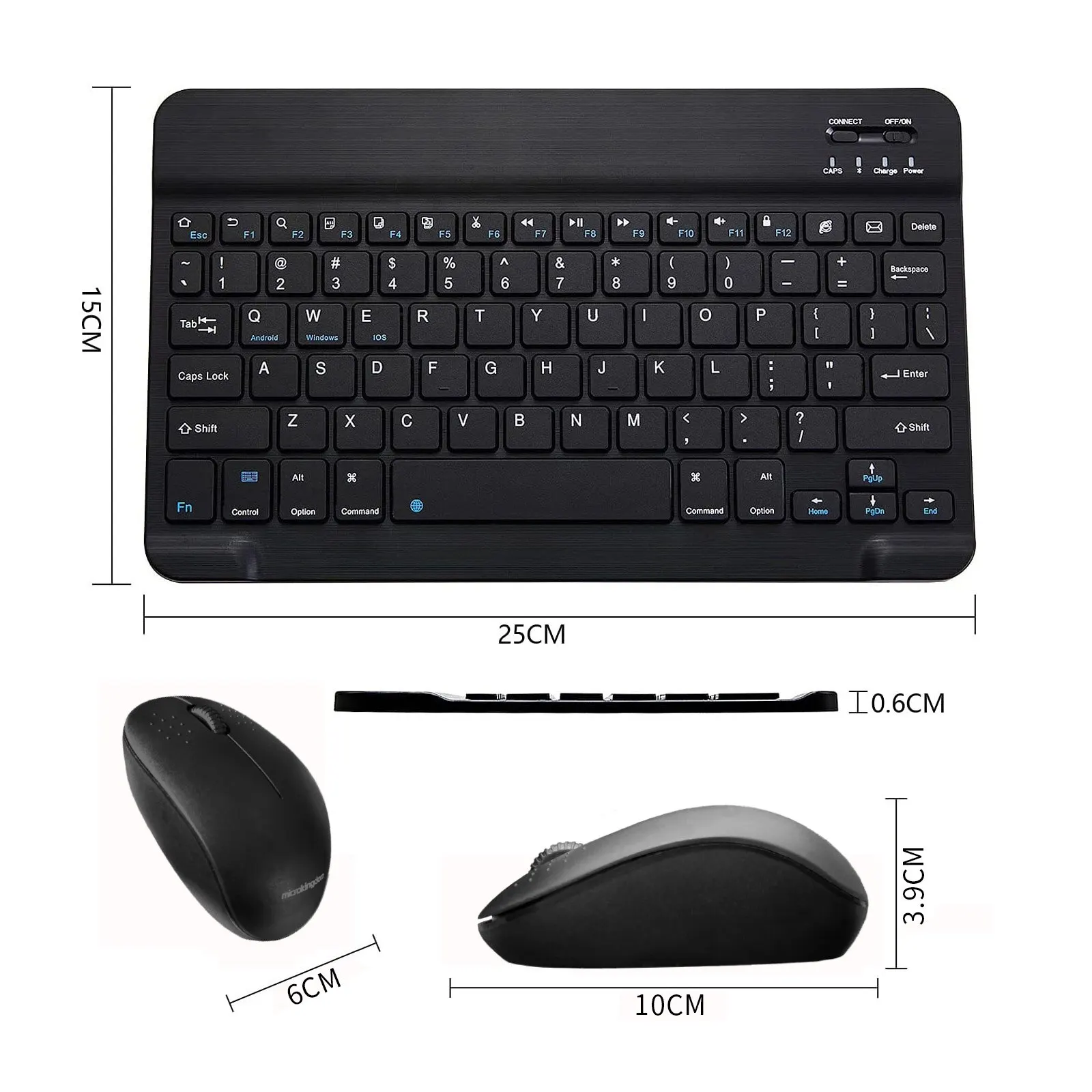Bluetooth Keyboard and Mouse Set Desktop Office Bluetooth Keyboard Wireless Mouse for Windows Laptop Android Tablet