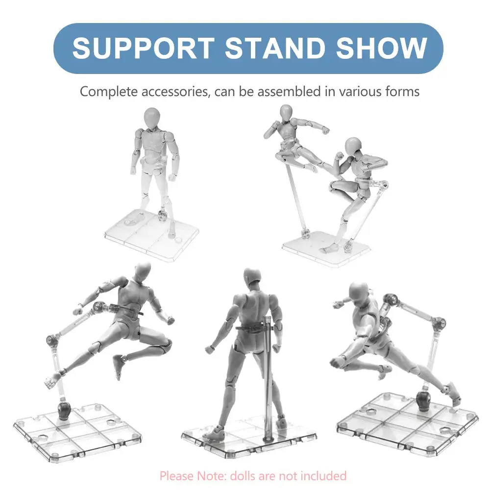 action figure stand 3/5/10/20PCS Assembly Display Holder Base Doll Model Support Compatible with HG RG SD SHF Gundam 1/144 Toy