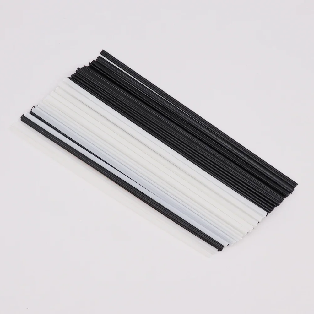 Welding Rods Plastic Welding Rods Black/White Length 25cm ABS Plastic Welding Rods for Car Bumper Repair Tools Hot Air Welder Machine Gun Synthetic Plastic Rod