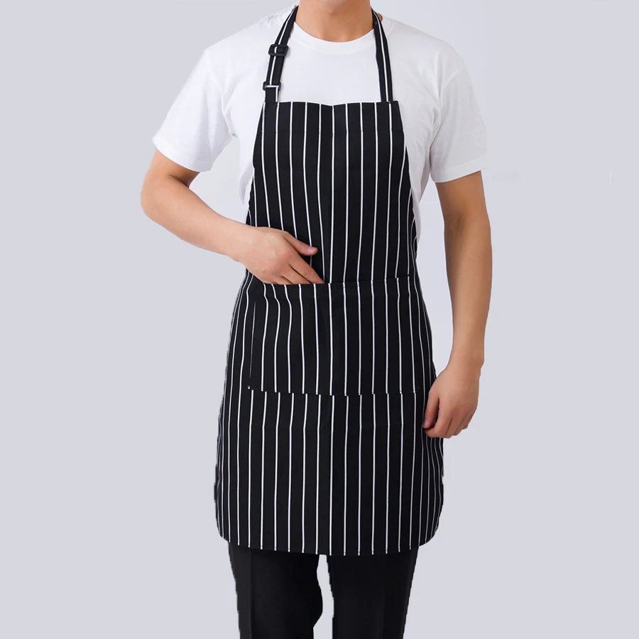 Cook Apron 1pc Adjustable Adult Striped Restaurant Chef Outdoor Camping Picnic Kitchen Apron