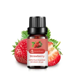 Aromatherapy Essential Oil with Natural Fruit and Vanilla Essence for Candle and Soap Making, 10ml (Strawberry)