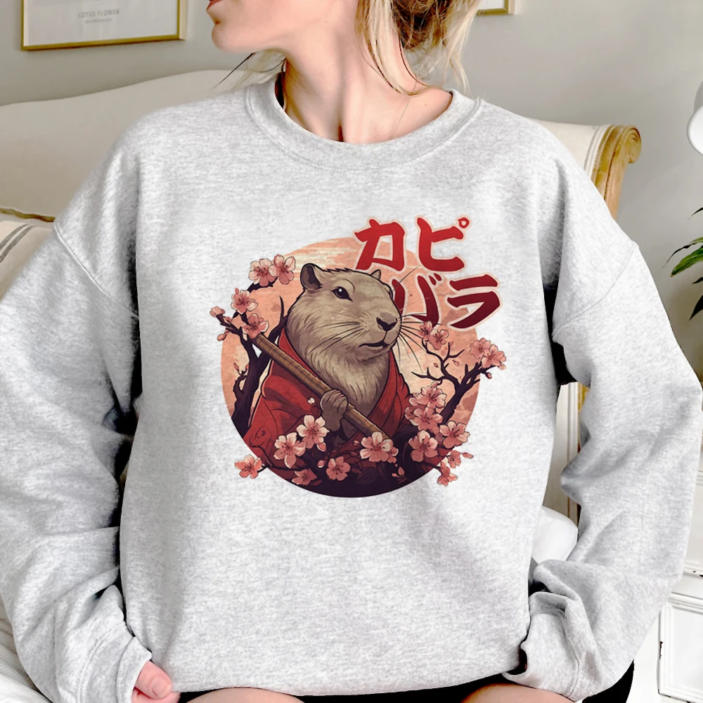 

Capybara hoodies women gothic long sleeve top 2023 anime clothes female streetwear Hood