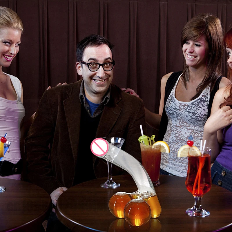 Glasses of Wine Penis Decanter Whisky Champagne Dick Juice Glass Cup for Brandy Cocktail Bar Hen Night Party Club Wedding Bridal