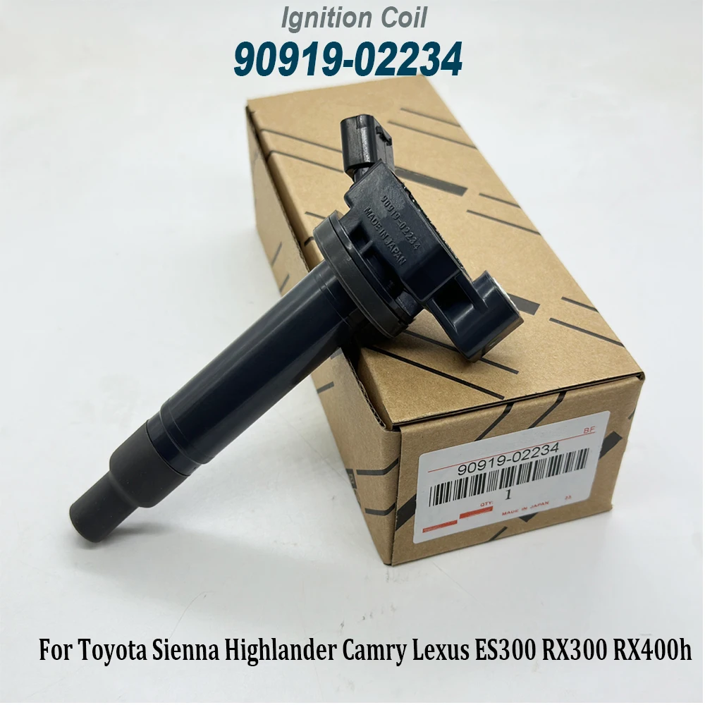 Новая катушка зажигания 90919-02234 90080-19016 673-1301 для Toyotaa Sienna Highlander Camry Lexuss ES300 RX300 RX400h Новая катушка зажигания 90919-02234 90080-19016 673-1301 для Toyotaa Sienna Highlander Camry Lexuss ES300 RX300 RX400h
