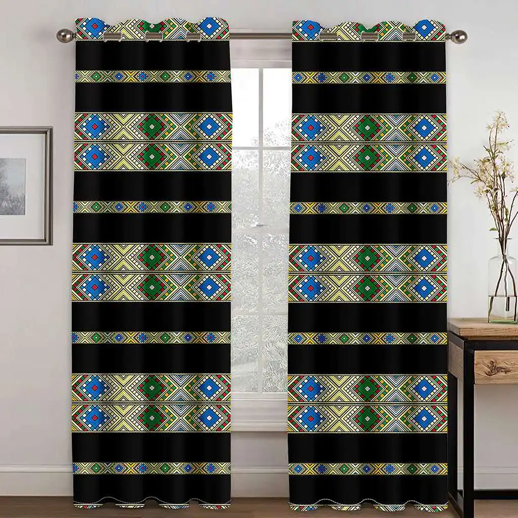 

3D Cheap European Bohemian Style Sunshade Curtains 2 Panel Luxury Living Room Bedroom Home Decor Curtains Free Delivery