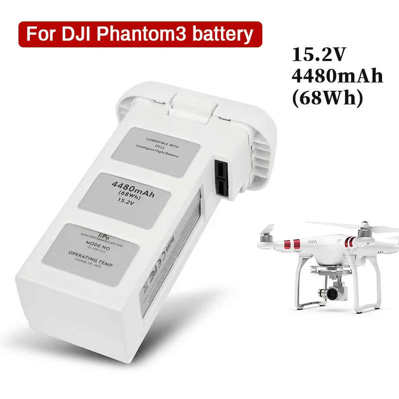 

NEW 15.2V 4480mAh Drone Battery for DJI Phantom 3 SE Intelligent Flight Li-Po Battery Professional Standard RC Drone Accessories