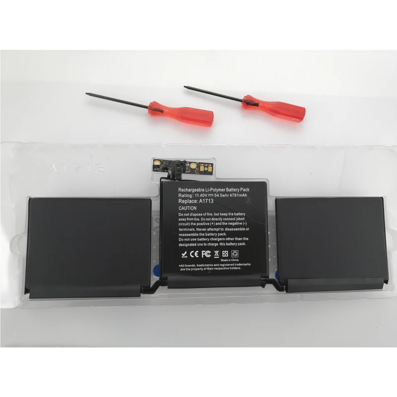 Bateria do Portátil para Macbook Pro 13 4781mah 54.5wh A1713 02000946 A1708 20232023 Mluq2ch a Mll42ch a Emc2978 Emc3164 - Imagem 4