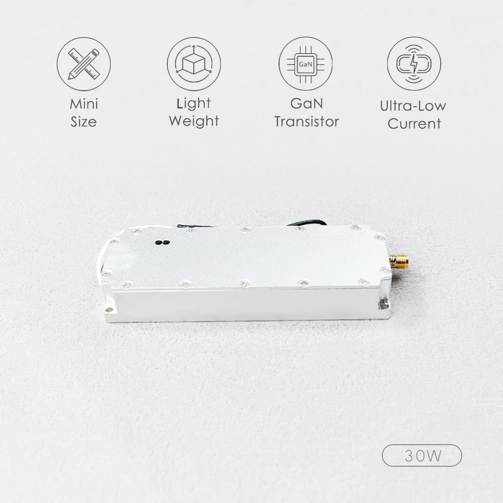 30W 100-200MHz 200-300MHz 300-400MHz 700-1050 1.5G 2.4G 5.2G 5.8G Power Amplifier Module GaN VCO Source Circulator Module