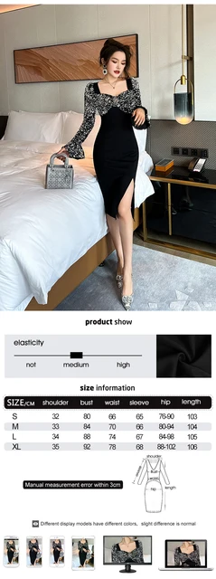 Elegant Sexy Midi Dresses for Women Retro Shinny Long