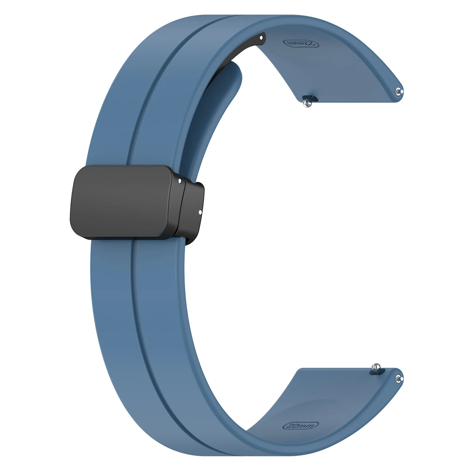 Silicone Magnetic Buckle Folding Strap Band, 20/22mm, Multiple Sizes