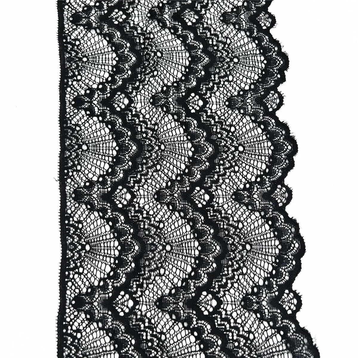 3y/Lot Width 15cm Black Stretch Elastic Lace 2