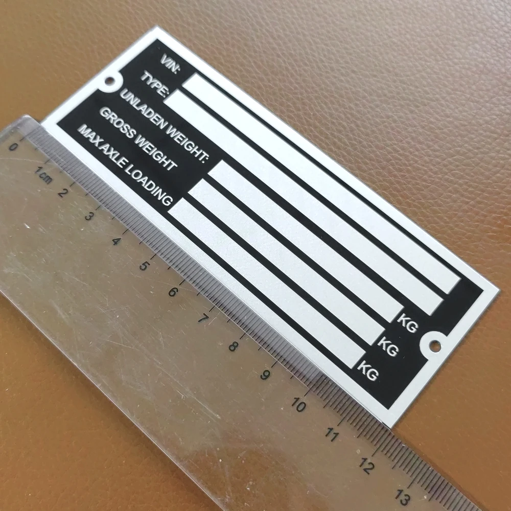 Blank or Engraved Aluminum Trailer Vehicle ID Plant VIN Chassis Plates Car Motorbike Caravan RV Parts Camper Accessories engraved aluminum frame