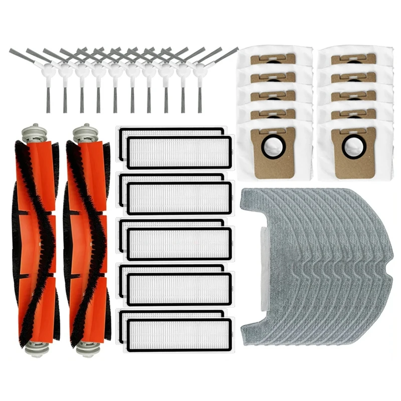 

For Dreame D9 Plus Robot Vacuum Main Side Brush HEPA Filter Mop Pads Dust Bags Spare Parts Accessories