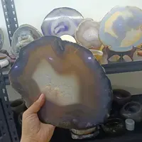 Magical Natural Agate Slice Quartz Crystal Wafer Mineral Healing Gemstone Home Office Degaussing Decorative Coasters, Palettes 1