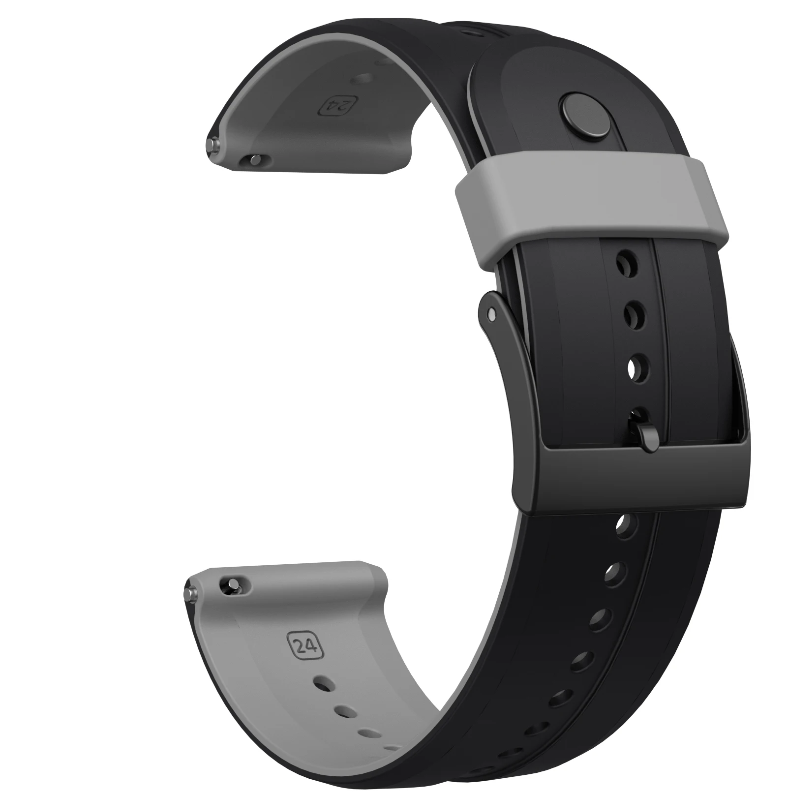 6 Stück Uhrenarmband-Schlaufen – Kompatibel Mit Suunto 9/9 Baro/7, 24 Mm, Silikon, Weiß