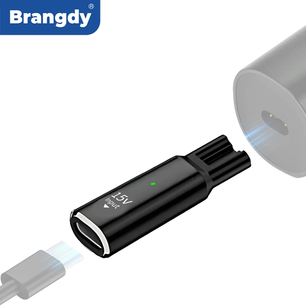 Shaver Adapter Charging Converter Brangdy 15V HQ8505 Type-C for Philips OneBlade QP6510 QP6520 QP6530 Electric Beard Trimmer
