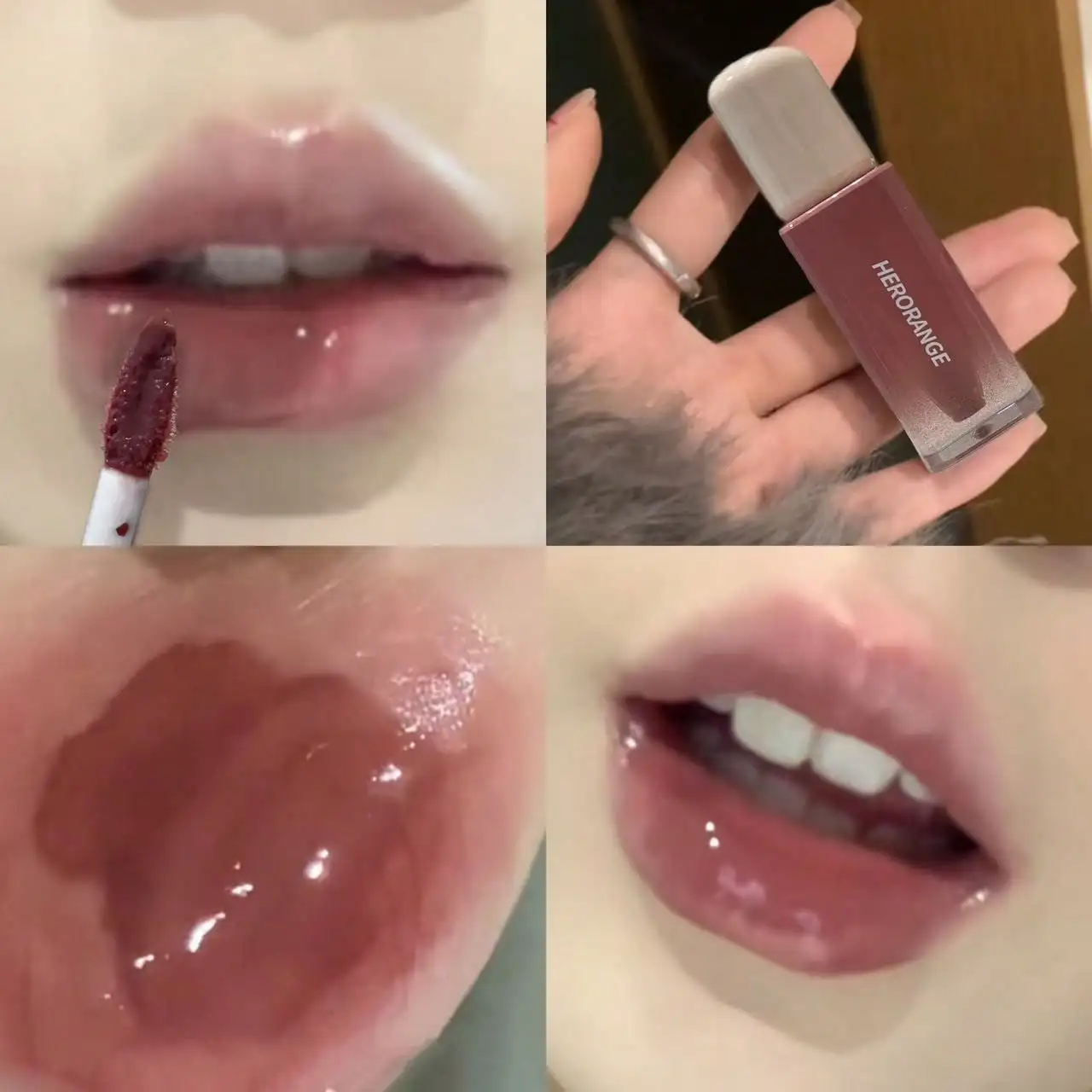 Herorange Glossy Lip Oil Moisturizing Long Lasting Fade Resistant Lip Line Repair Universal for All Skin Tones Daily & Gift Use