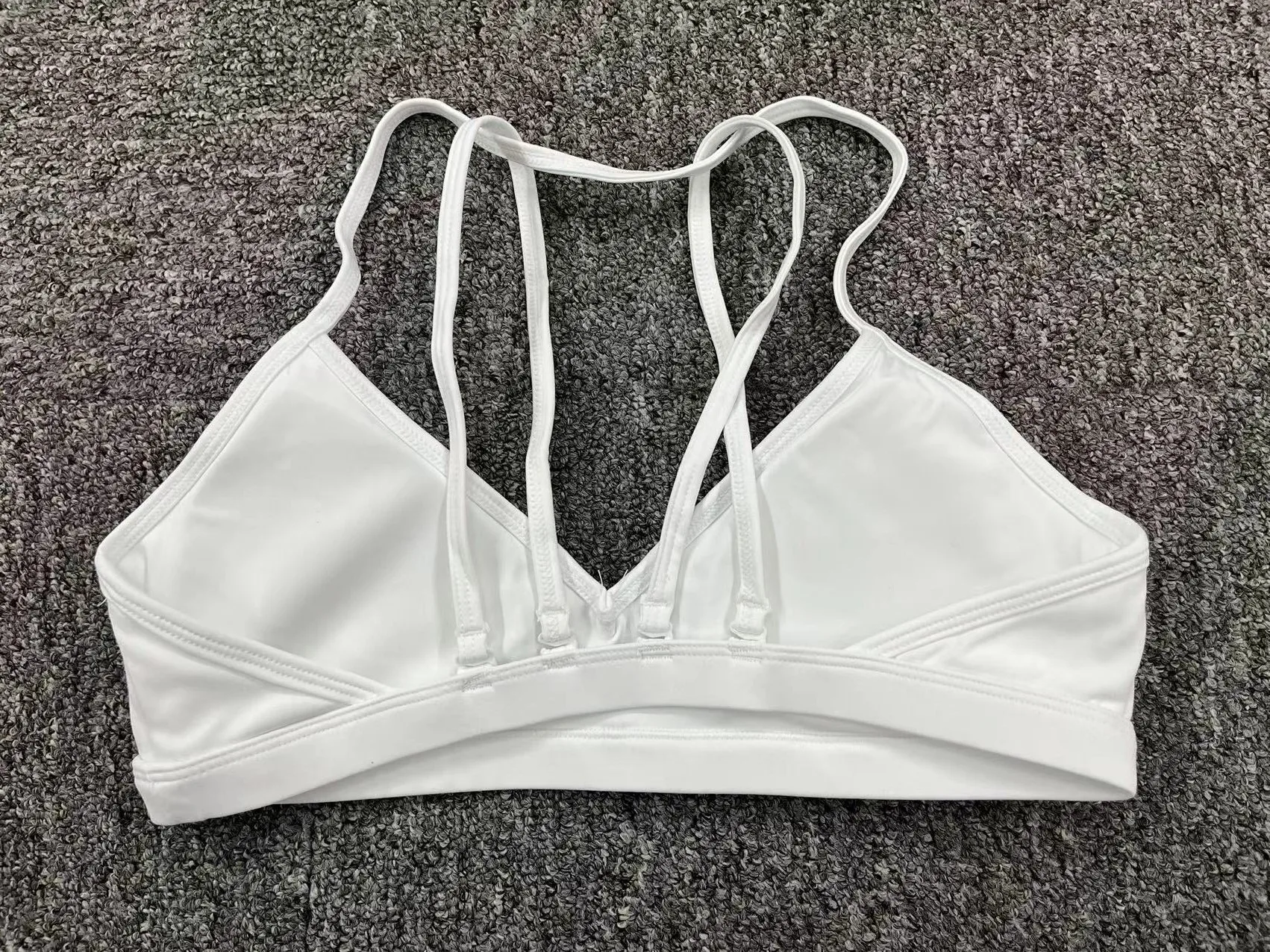 Yoga Sports Bra - Lightweight Nylon Spandex Multi Wear Crop Top with Removable Straps