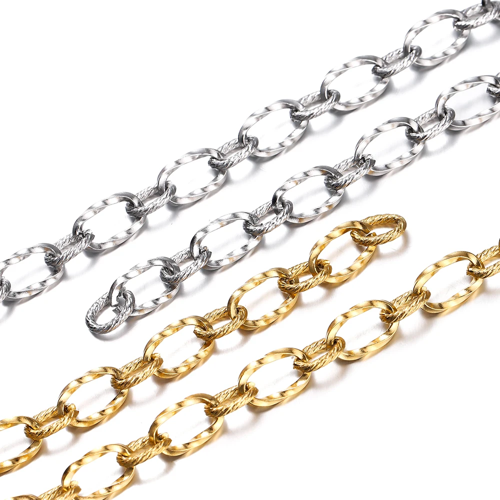 1Meter Stainless Steel Brass Metal Thick Cable Chain For Jewelry Making Handmade DIY Bracelet Necklace Components