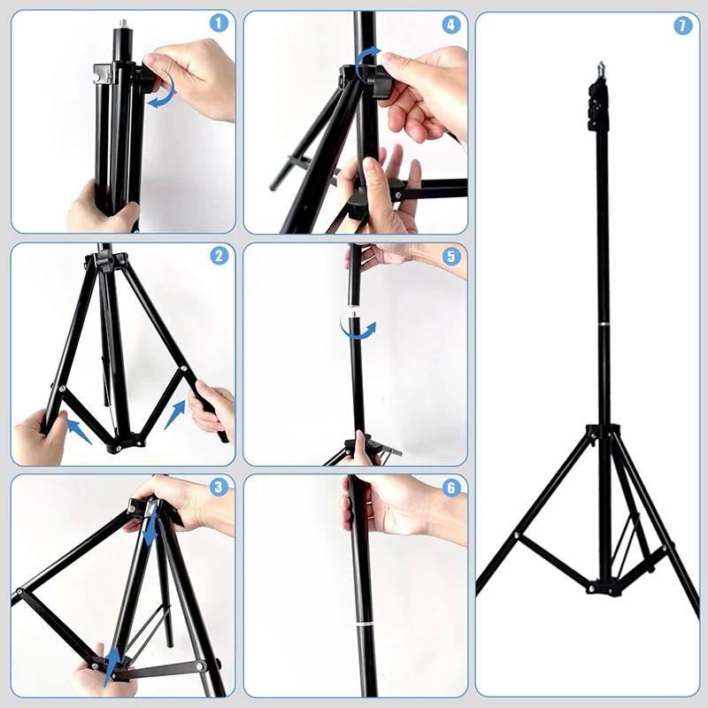 LED Selfie Ring Light with 8-50cm Tripod, Photography Fill Light Led Ring Lamp Ringlight for Video Recording Live Broadcast