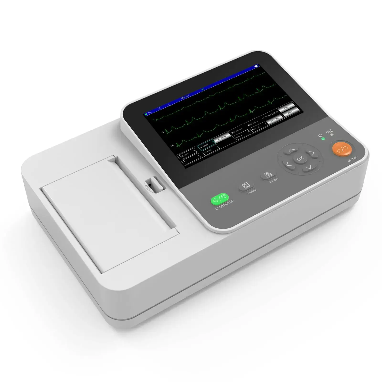 CONTEC New ECG E6 Touch Screen Color 6 Channel 12 lead ECG/EKG Machine Electrocardiograph NEW Portable