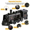 Electric Retro Trains Set Meal  Alloy Car Head  Track Train With Smoke, Light & Sounds Creative Decor Train Model Party Gifts 1