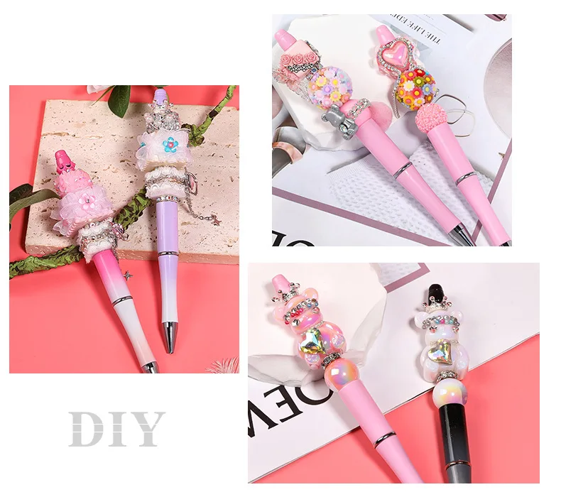 クリエイティブなキラキラダイヤモンドビーズペン、DIY手作りのビー 