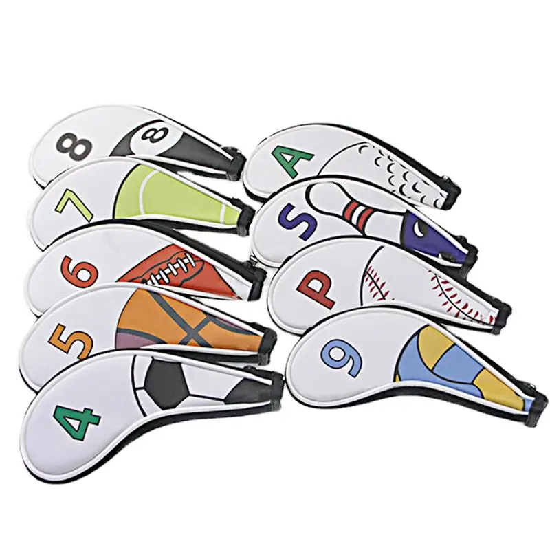 

9 Pcs Golf Club Head Covers Iron Putter Head Cover Putter Headcover Set Outdoor Sport Golf Accessoires